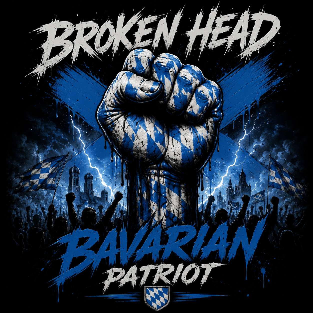 Bavarian Patriot Faust vor bayerischer Kulisse